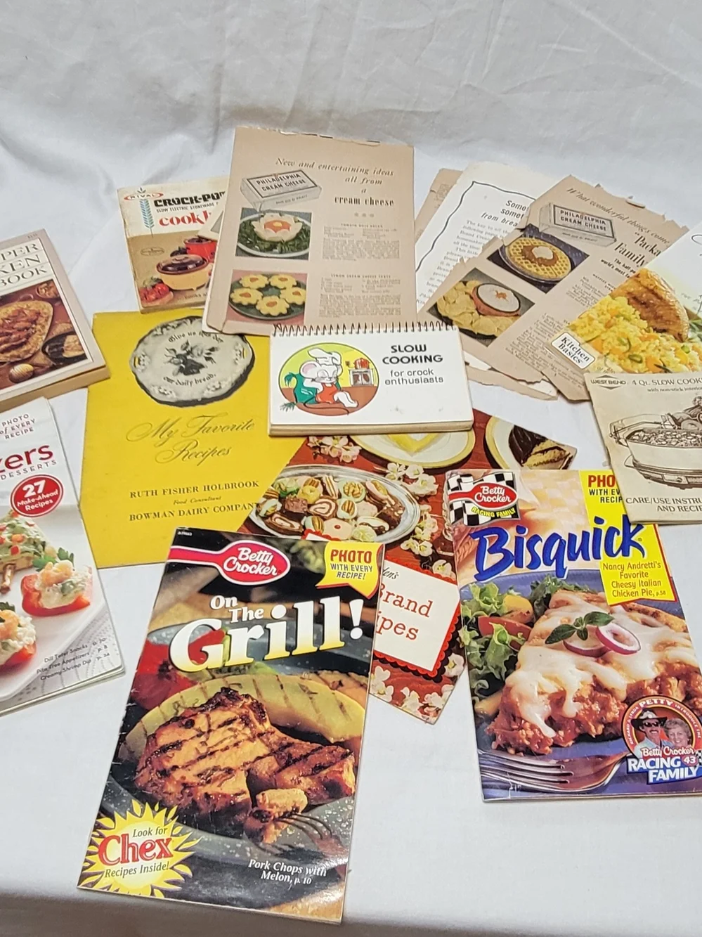 Betty Crocker Pillsbury Philadelphia Vintage Recipe Booklets Cards Lot